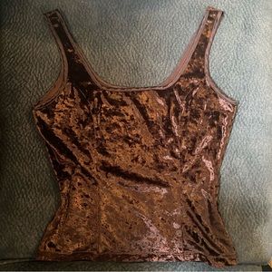 victoria’s secret brown velour tank top